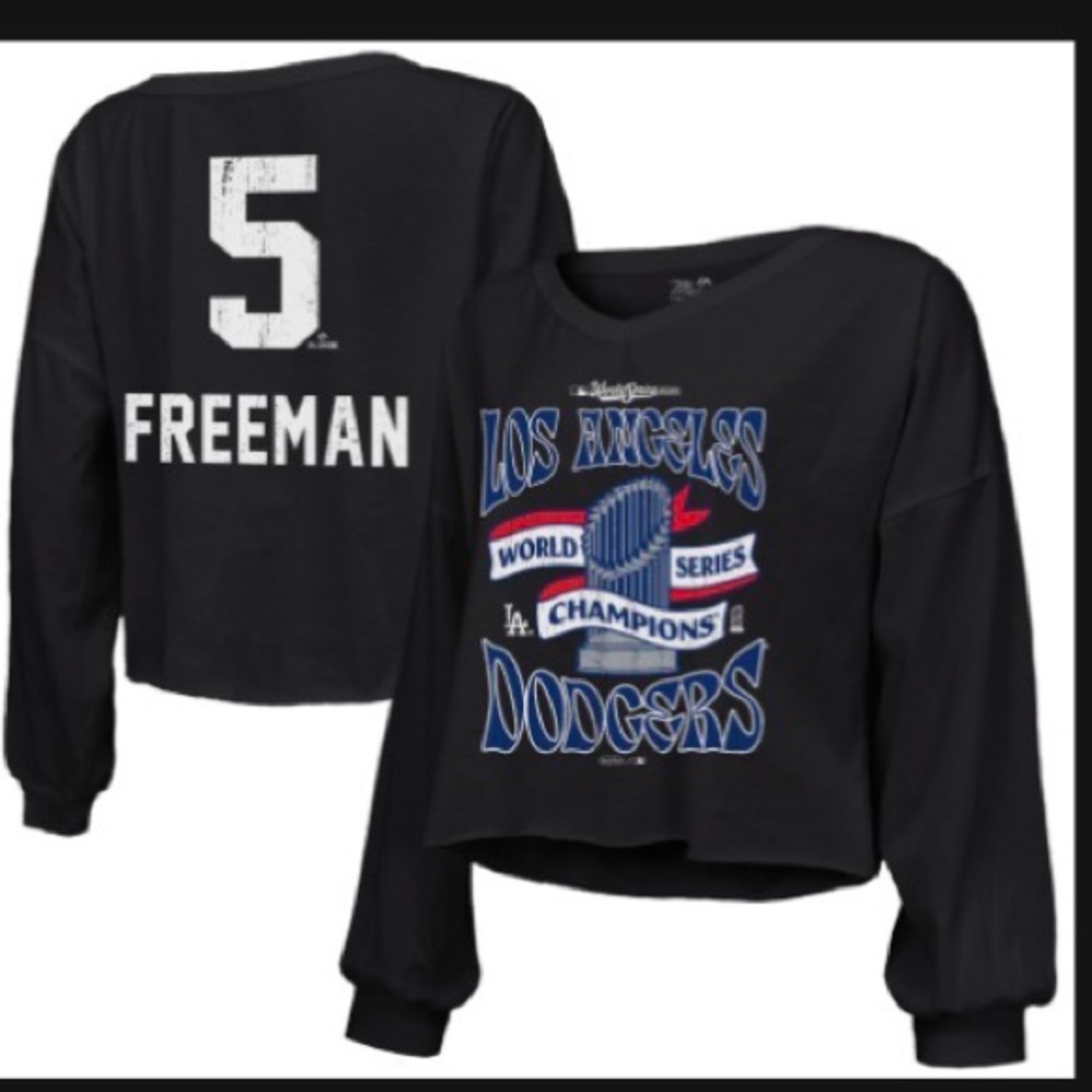 Black Women's Dodgers Long Sleeve Top